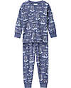 People Wear Organic Bears' Long Pajamas - Blue - Cotton GOTS Pyjamas