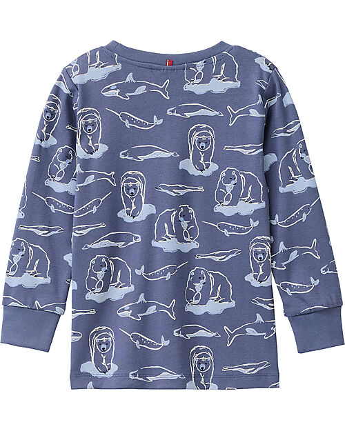 People Wear Organic Bears' Long Pajamas - Blue - Cotton GOTS Pyjamas