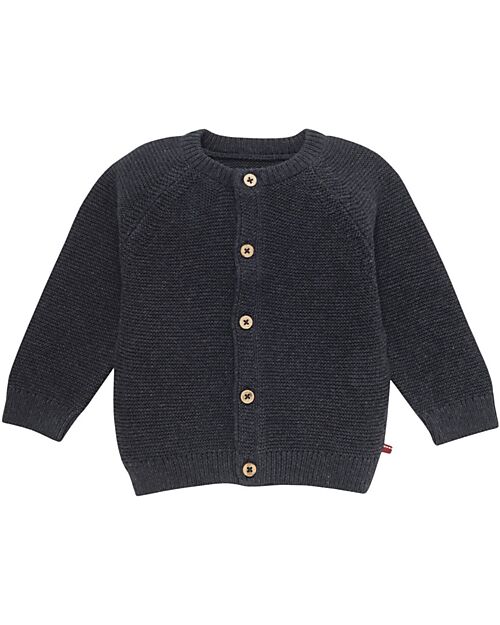 People Wear Organic Cardigan - Anthracite - 100% Cotton - GOTS Certification Jackets