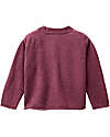 People Wear Organic Cardigan with Buttons - Burgundy - Cotton GOTS Jackets