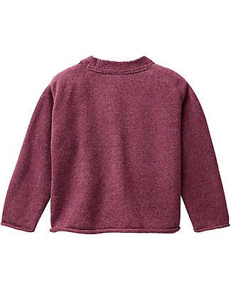 People Wear Organic Cardigan with Buttons - Burgundy - Cotton GOTS Jackets