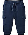 People Wear Organic Cargo Sweatpants - Blue - Cotton GOTS Trousers