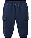 People Wear Organic Cargo Sweatpants - Blue - Cotton GOTS Trousers