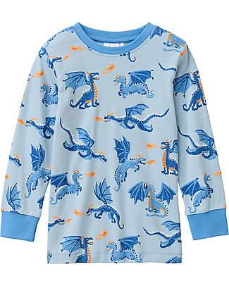 People Wear Organic Draghi Long Pyjamas - Light Blue - Cotton GOTS Pyjamas