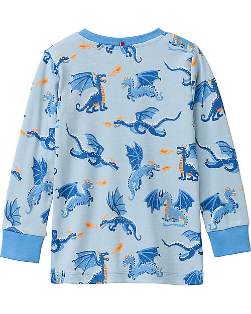 People Wear Organic Draghi Long Pyjamas - Light Blue - Cotton GOTS Pyjamas