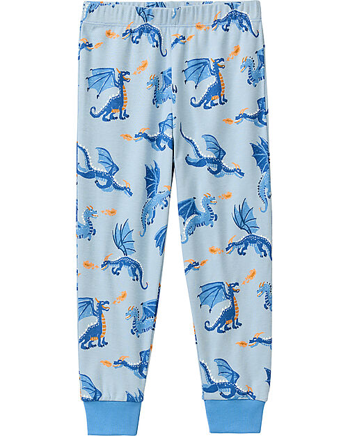 People Wear Organic Draghi Long Pyjamas - Light Blue - Cotton GOTS Pyjamas