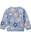 People Wear Organic Floral Sweatshirt - Indigo - Cotton GOTS Jumpers