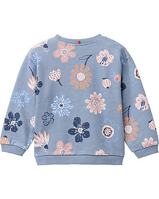 People Wear Organic Floral Sweatshirt - Indigo - Cotton GOTS Jumpers