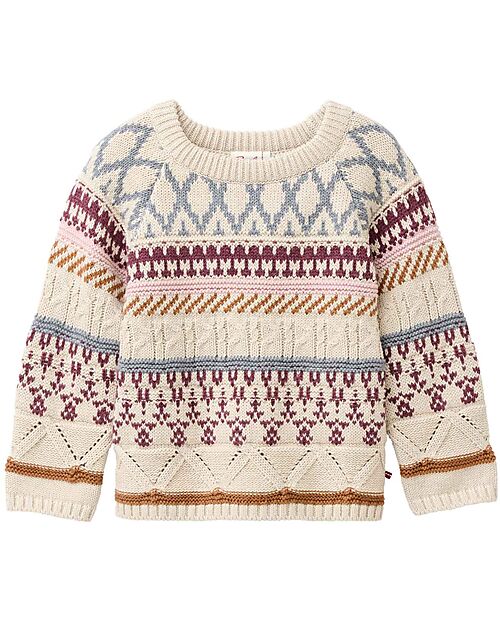 People Wear Organic Knitted Pullover - Off white - Organic Cotton Jumpers