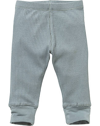 People Wear Organic Leggings - Eucalyptus - Ribbed Knit in Organic Cotton GOTS Leggings