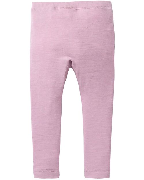 People Wear Organic Leggings - Lilac - Organic Wool and Silk - GOTS Certification Leggings