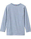 People Wear Organic Let's Go Wild Long Sleeve Shirt - Blue and White Stripes - GOTS Cotton Shirts And Blouses