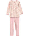 People Wear Organic Long Floral Pajamas - Pink - Cotton GOTS Pyjamas
