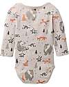 People Wear Organic Long Sleeve Body - Forest Animals Print - 100% Cotton - GOTS Certification Long Sleeves Bodies