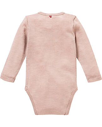 People Wear Organic Long Sleeve Bodysuit - Rosé - Organic Wool and Silk GOTS Long Sleeves Bodies