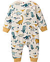People Wear Organic Long Sleeve Romper with Zipper - Dinosaur Print - 100% Cotton - GOTS Certification Babygrows