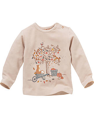 People Wear Organic Long Sleeve Shirt - Autumnal Garden Pink - Organic Cotton GOTS Long Sleeves Tops