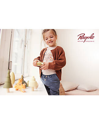 People Wear Organic Long Sleeve Shirt - Autumnal Garden Pink - Organic Cotton GOTS Long Sleeves Tops