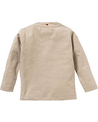 People Wear Organic Long Sleeve Shirt - Cave Monster Taupe - Organic Cotton GOTS Long Sleeves Tops