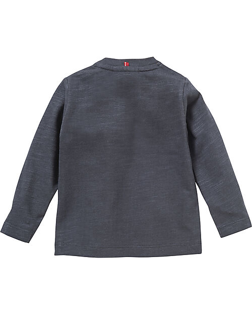 People Wear Organic Long Sleeve Shirt - Dark Blue Monster Family - Organic Cotton GOTS Long Sleeves Tops