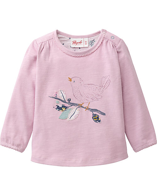 People Wear Organic Long-Sleeve Shirt - Mauve - in Organic Cotton - GOTS Certified Long Sleeves Tops