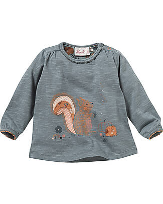 People Wear Organic Long Sleeve Shirt - Squirrel Eucalyptus - Organic Cotton GOTS Long Sleeves Tops