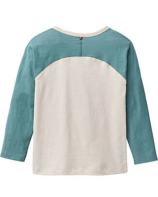 People Wear Organic Long Sleeve T-Shirt T-Rex - Beige and Sage Green - 100% Organic Cotton - GOTS Certification Long Sleeves Tops