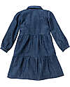 People Wear Organic Long-Sleeved Dress - Melange Blue - Organic Cotton Denim GOTS Dresses_