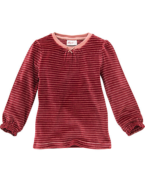 People Wear Organic Long-Sleeved Pajamas - Dark Red Lines - GOTS Organic Cotton - Soft and Warm Pyjamas