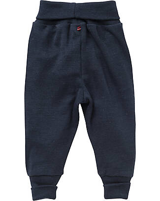 People Wear Organic Long Trousers - Dark Blue - Organic Wool and Silk GOTS Trousers