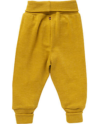 People Wear Organic Long Trousers - Mustard Yellow - Organic Wool and Silk GOTS Trousers