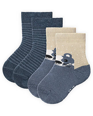 People Wear Organic Pack of 2 Socks - Blue - GOTS Certification Socks