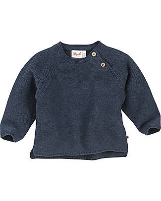 People Wear Organic Pullover - Dark Blue - Organic Cotton Knit GOTS Jumpers