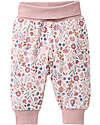 People Wear Organic Reversible waist floral trousers - pink - GOTS cotton Trousers