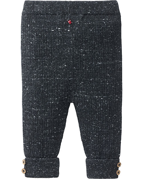 People Wear Organic Ribbed knit Pants - Black - GOTS Certification Trousers