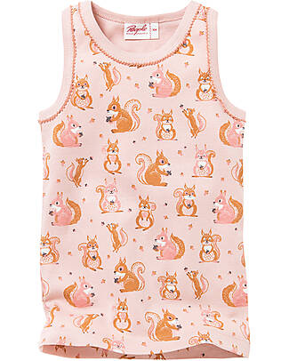 People Wear Organic Sleeveless Tank Top - Squirrel Light Pink - Organic Cotton GOTS Vests
