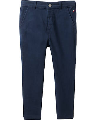 People Wear Organic Soft Twill Stretch Chino Trousers - Dark Blue - Organic Cotton - GOTS Certification Trousers