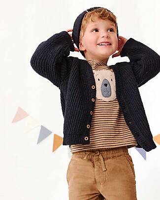 People Wear Organic Strick Jacke - Blue - GOTS Cotton Cardigans