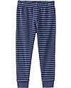 People Wear Organic Striped Long Pajamas - Blue - GOTS Certification Pyjamas