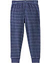 People Wear Organic Striped Long Pajamas - Blue - GOTS Certification Pyjamas
