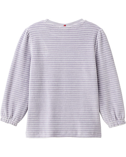 People Wear Organic Striped Pyjamas with Cuffs - White and Grey - GOTS Cotton Pyjamas