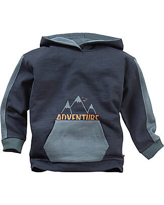People Wear Organic Sweat Pullover - Adventure Midnight Blue - GOTS Organic Cotton Fleece Sweatshirts