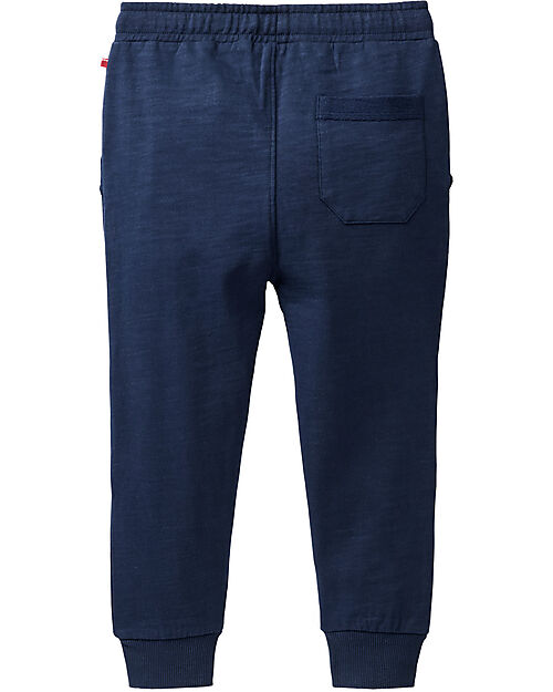 People Wear Organic Sweatpants Front Pockets - Blue - Cotton GOTS Trousers