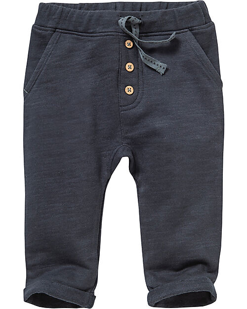 People Wear Organic Sweatpants - Midnight Blue - GOTS Organic Cotton Fleece Trousers