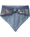 People Wear Organic Teddy Bears Triangle Scarf - Blue - Cotton GOTS Bandana Bibs