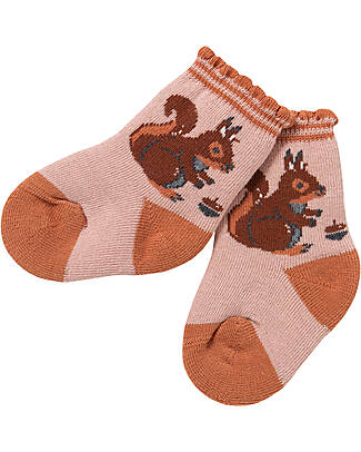 People Wear Organic Terry Socks - Squirrel Pink - Organic Cotton GOTS Socks
