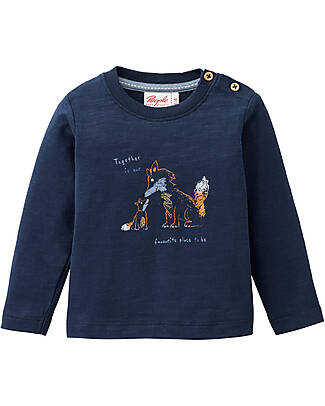 People Wear Organic Together Long Sleeve Shirt - Blue - Cotton GOTS Long Sleeves Tops
