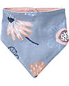 People Wear Organic Triangle Scarf Flowers - Indigo - Cotton GOTS Bandana Bibs