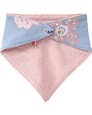 People Wear Organic Triangle Scarf Flowers - Indigo - Cotton GOTS Scarves