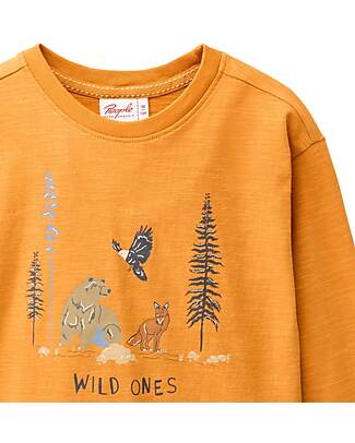 People Wear Organic Wild Ones Long Sleeve Shirt - Ocher - GOTS Cotton Long Sleeves Tops